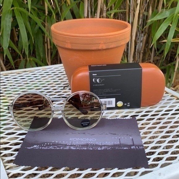 KOMONO Coco Clear / Tortoise Sunglasses New - Picture 11 of 16